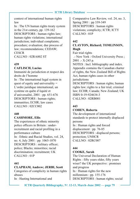 No. 12 - 13, March-June 2002 - International Criminal Tribunal for ...