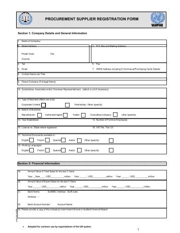 ICTR Procurement Supplier Registration Form - International ...