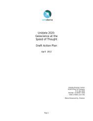 Unidata 2020: Geoscience at the Speed of Thought Draft Action Plan