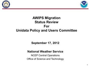 AWIPS II status report - Unidata