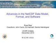 Advances in the NetCDF Data Model, Format, and Software - Unidata