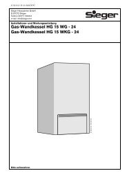 Gas-Wandkessel HG 15 WG - 24 Gas-Wandkessel HG 15 WKG