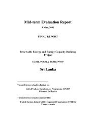 Mid-term Evaluation Report Sri Lanka - Unido