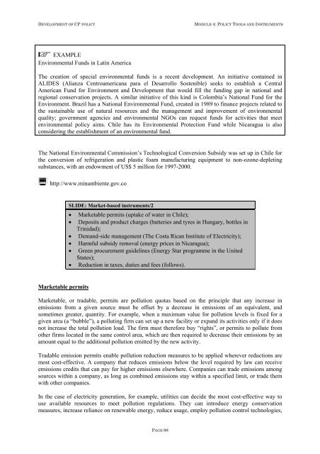 Manual on the Development of Cleaner Production Policies ... - Unido