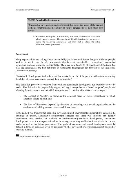 Manual on the Development of Cleaner Production Policies ... - Unido