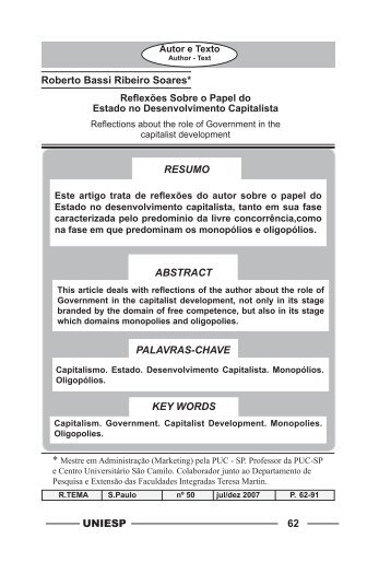 Roberto Bassi Ribeiro Soares - UNIESP