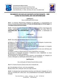 regimento do nÃºcleo docente estruturante â nde curso de ... - UNIESP