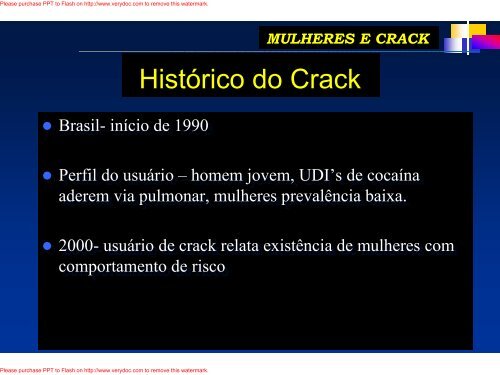 mulheres e crack - Unifesp