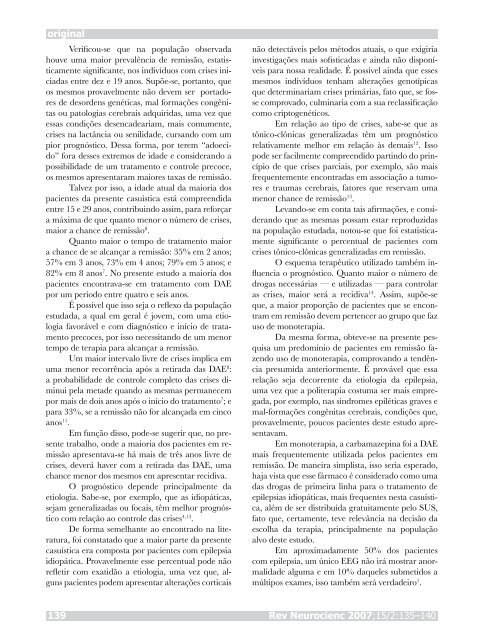 Revista Volume 15 NÃºmero 2 2007 - Unifesp