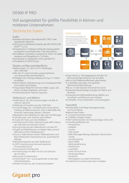 Datenblatt Gigaset DE900 IP PRO - Astimax