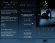 Vicarious Trauma for the helping professionals - Unified-solutions.org