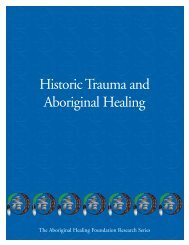 Historic Trauma and Aboriginal Healing