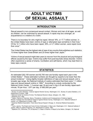 ADULT VICTIMS OF SEXUAL ASSAULT - Unified-solutions.org