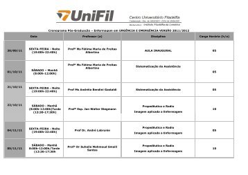 CRONOGRAMA - URGENCIA E EMERGENCIA 2011 ... - UniFil