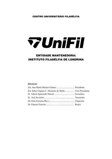 entidade mantenedora: instituto filadÃ©lfia de londrina - UniFil