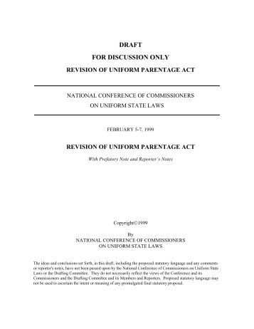 Uniform Parentage Act 20