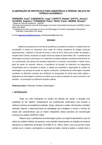Modelo para a formataÃ§Ã£o dos artigos para publicaÃ§Ã£o nos ... - Unifra