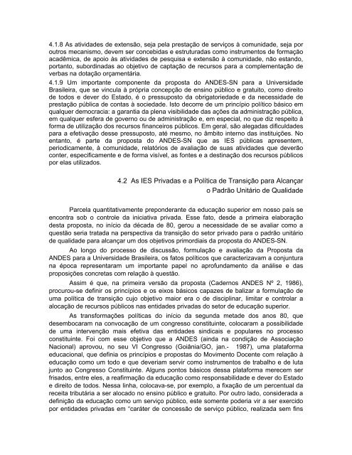 Proposta do Andes para a Universidade Brasileira - ADUR-RJ
