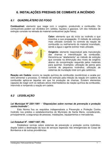 6. INSTALAÃÃES PREDIAIS DE COMBATE A INCÃNDIO - Unifra