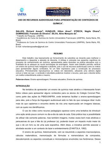 MODELO PARA ARTIGO DA SEMANA ACADÃMICA DO ... - Unifra