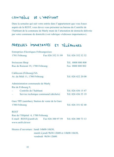 Logements pour Ã©tudiant(e)s Chemin des Epinettes 51-53-55, 1723 ...