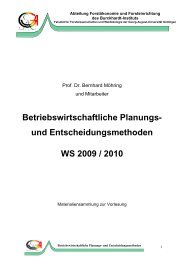 Betriebswirtschaftliche Planungs - Georg-August-UniversitÃ¤t GÃ¶ttingen