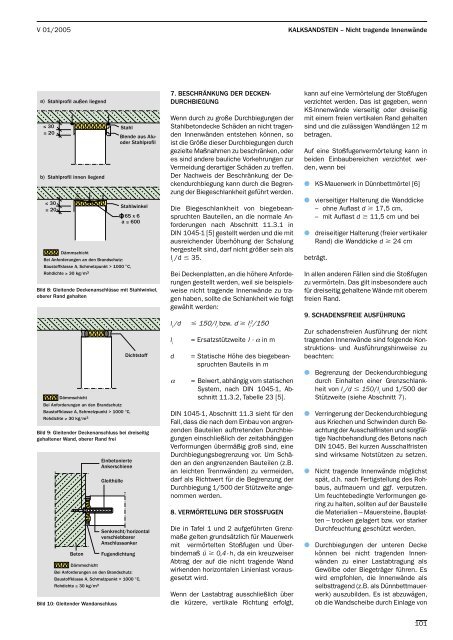 6 Nicht tragende Innenwände - Kalksandstein