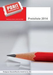 Download Porit Preisliste 2014 - Unika