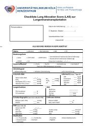 LAS Evaluationsformular - Herzzentrum