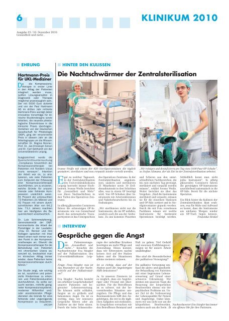 Magazin als PDF - Universitätsklinikum Leipzig