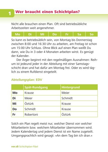 Schichtplan-Fibel