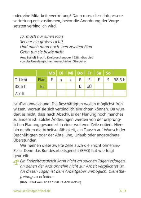 Schichtplan-Fibel