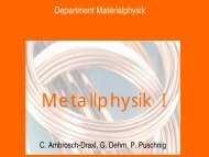 Metallphysik I