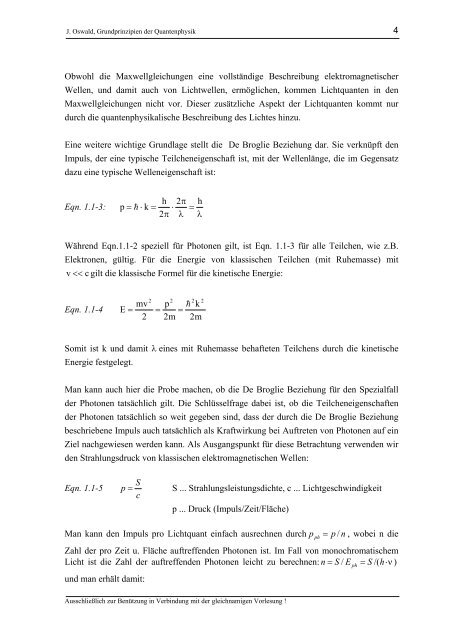 Grundprinzipien der Quantenphysik