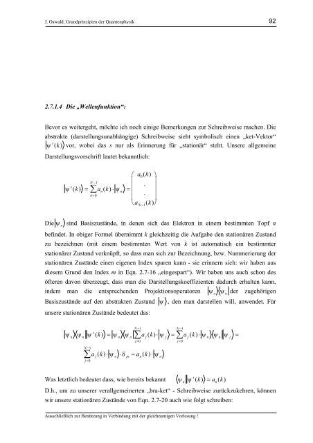 Grundprinzipien der Quantenphysik