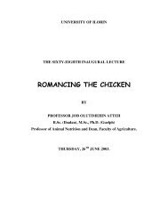 ROMANCING THE CHICKEN - University of Ilorin