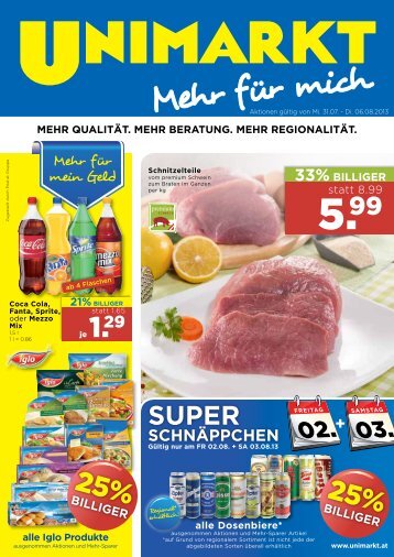 25% billiger - Unimarkt