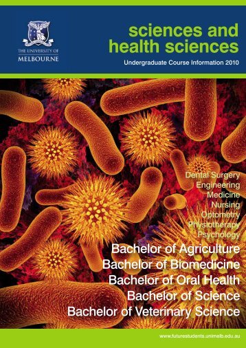 sciences and health sciences - University of Melbourne