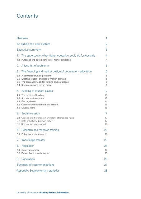 Review of Australian Higher Education The Bradley Review