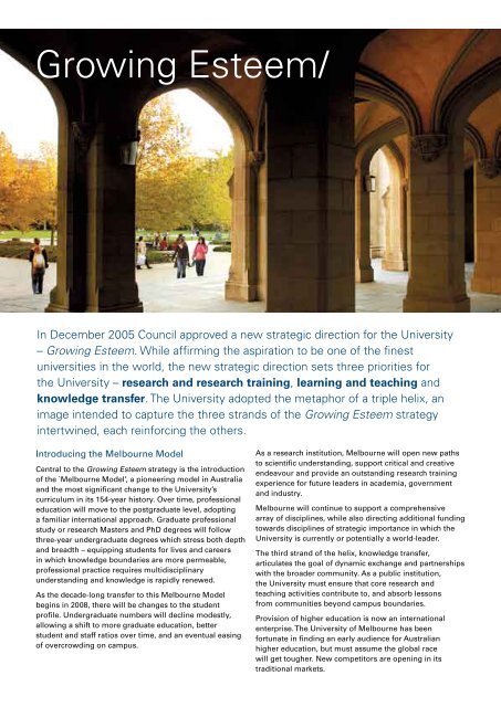 annual report/2006 - University of Melbourne