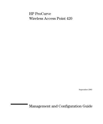 HP ProCurve Wireless Access Point 420 - Hewlett Packard