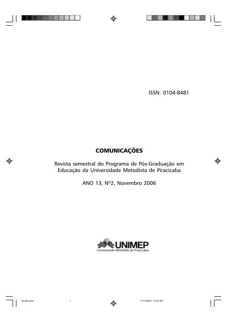 COMUNICAÃÃES - Unimep