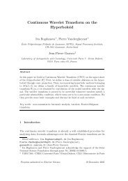 Continuous Wavelet Transform on the Hyperboloid - UniversitÃ© de ...