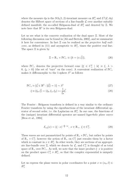 Continuous Wavelet Transform on the Hyperboloid - Université de ...