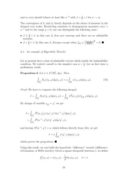 Continuous Wavelet Transform on the Hyperboloid - Université de ...