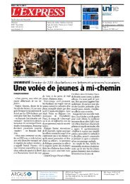 L'Express du 24 novembre - UniversitÃ© de NeuchÃ¢tel