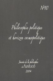 Philosophie politique et horizon cosmopolitique - Université de ...