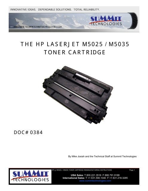 the hp laserjet m5025 / m5035 toner cartridge - Uninet Imaging