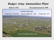 Badger Army Ammunition Plant - Concrete ... - Wisconsin Union