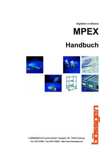 Handbuch MPEX - Dia-Steuerungen - BÃSSGEN AV-Technik GmbH